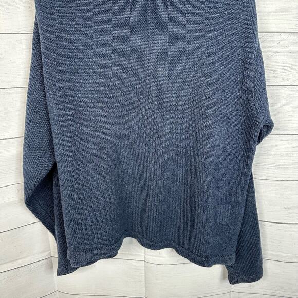Kavu Mens size Large Cotton Long Sleeve V Neck Knit Sweater Blue - Picture 7 of 9